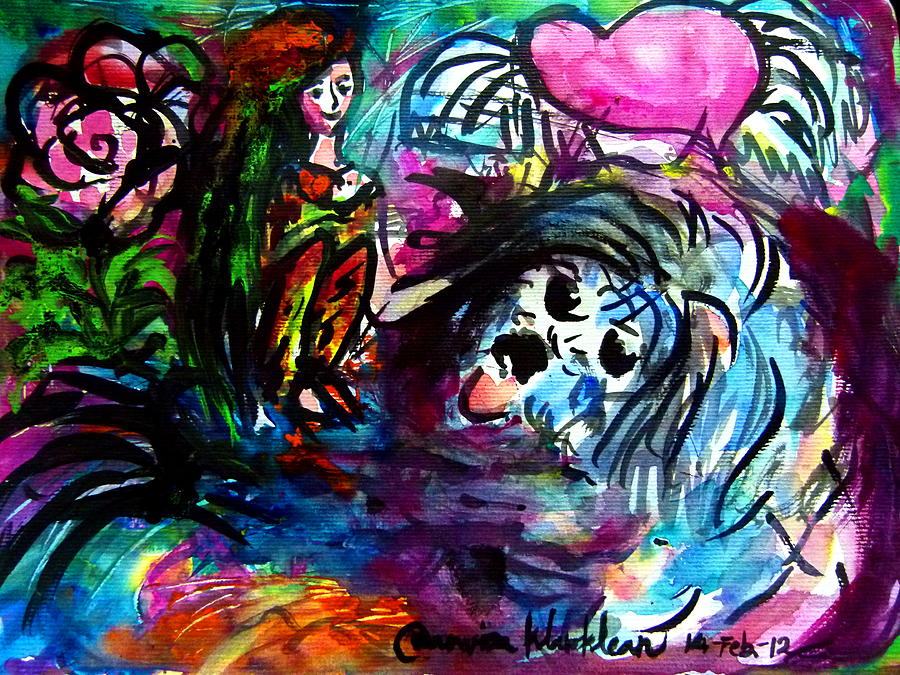 Don't know why this poped up but for me the colors and the heart added a bit of valentines day cynicism.