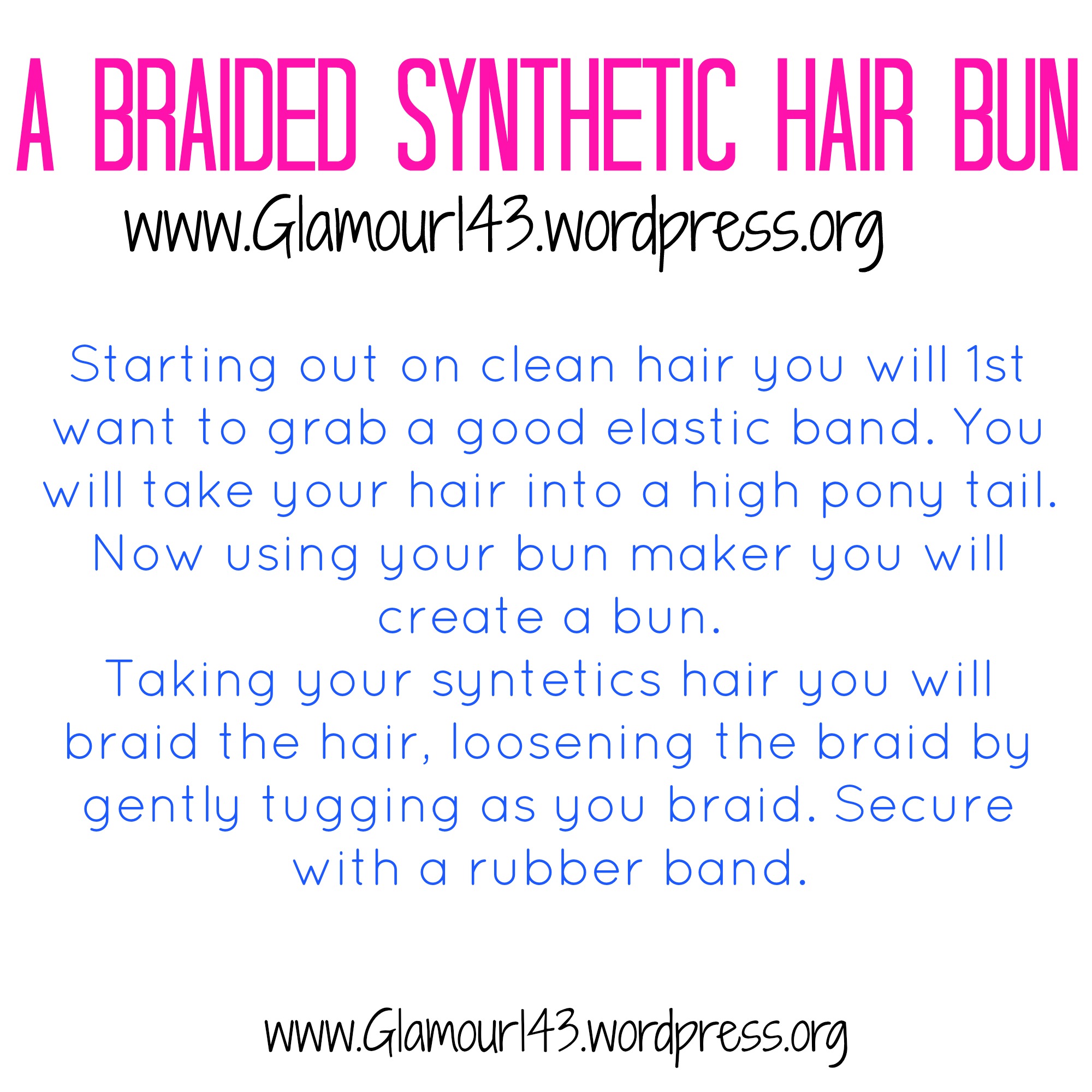1st Steps to a bun