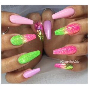 Spring colorful nail design