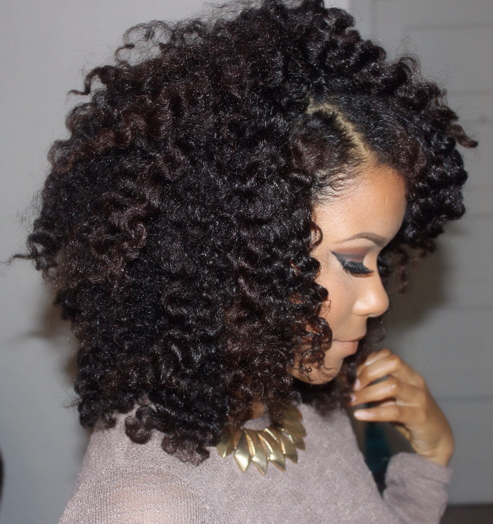 Black hairstyle on natural hair
