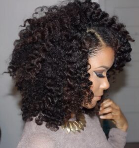 Black hairstyle on natural hair