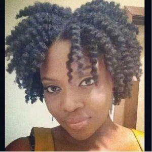 Perfect braid out on short natural hair