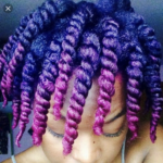 Purple and Maroon dye on natural hair