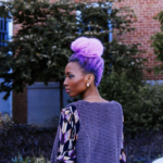 Pink and Purple hair color on natural hair