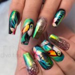 Tropical Tucan Nail Designs