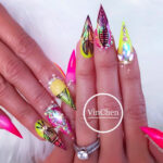 pink yellow green colored Stiletto Color