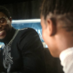 T'Challa and shuri in the lab scene black panther movie