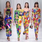 Yasmin Wijnaldum, Kaia Gerber, Mica Arganaraz, Vittoria Ceretti Versace Ready To Wear Spring