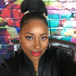 Bun on natural hair using kinky texture hair