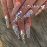 Clear crystal UV Gel nails