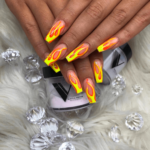Fire Flame nail design ideas