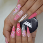 Coffin and Stiletto shaped acrylic nails