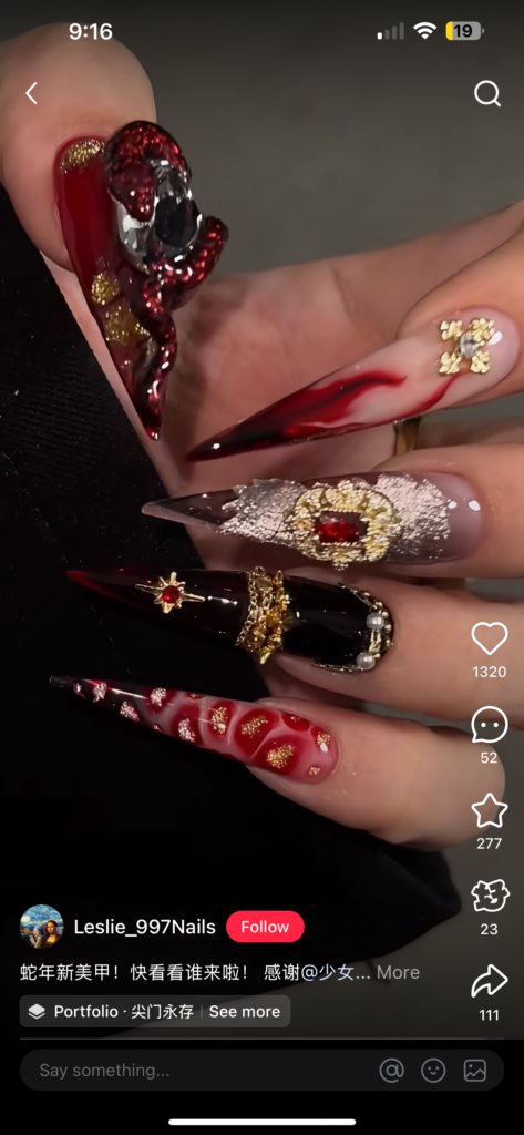 Blood Nails Witchy Nails