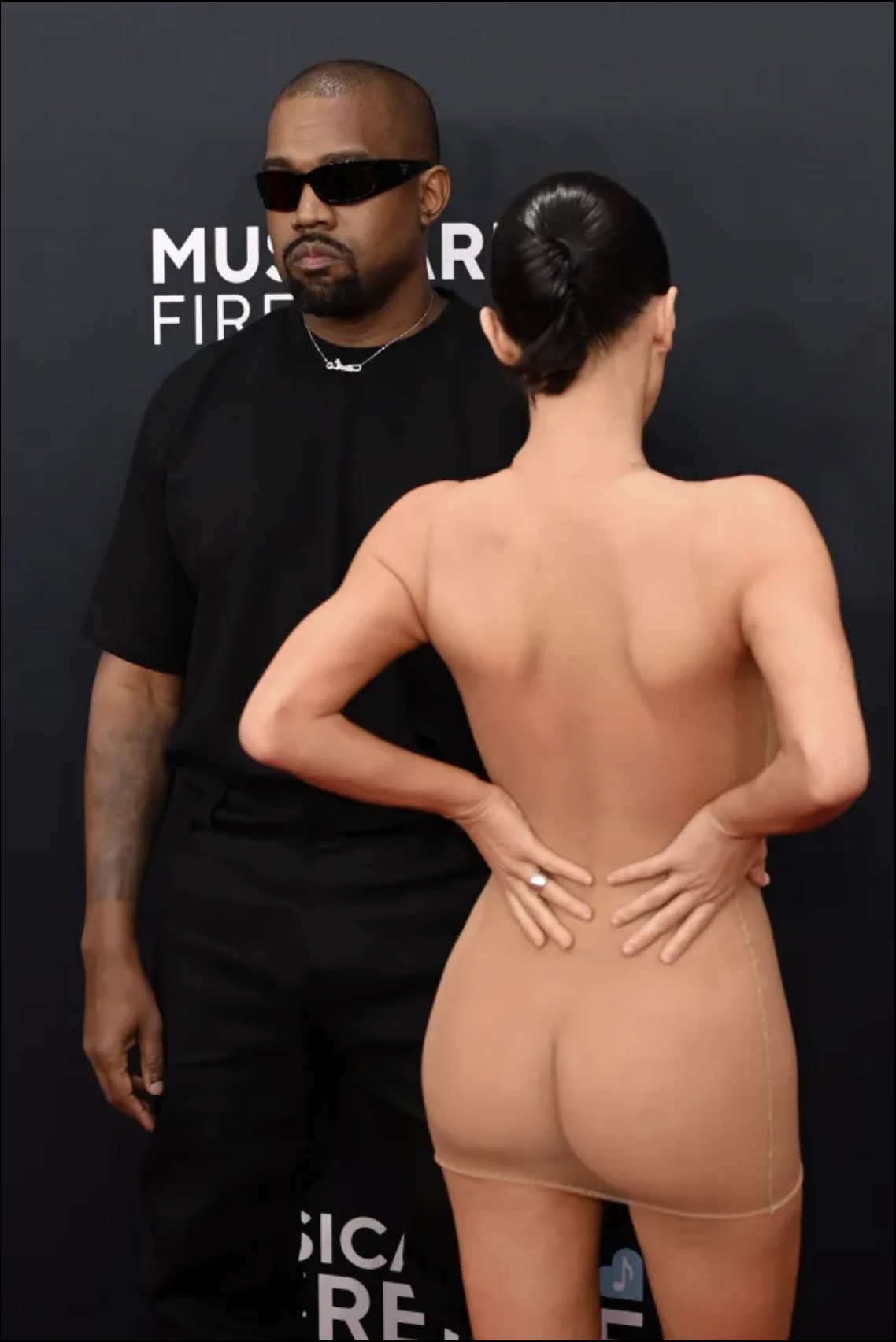 Ye And Bianca Censori At 2025 Grammy Awards Red Carpet